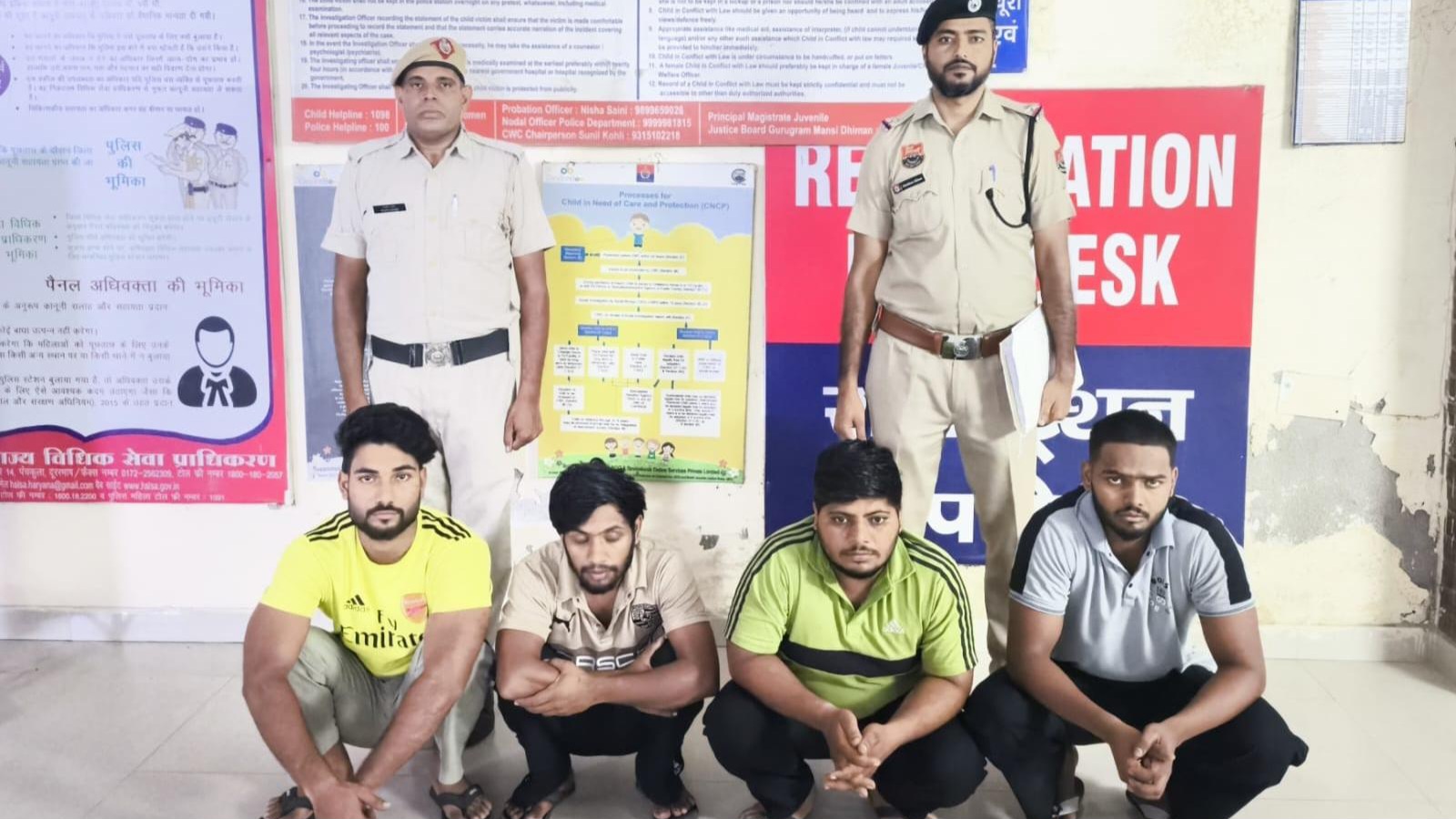 ओवरटेक के दौरान टक्कर को लेकर युवक से मारपीट, जान से मारने की धमकी,4 आरोपी गिरफ्तार
