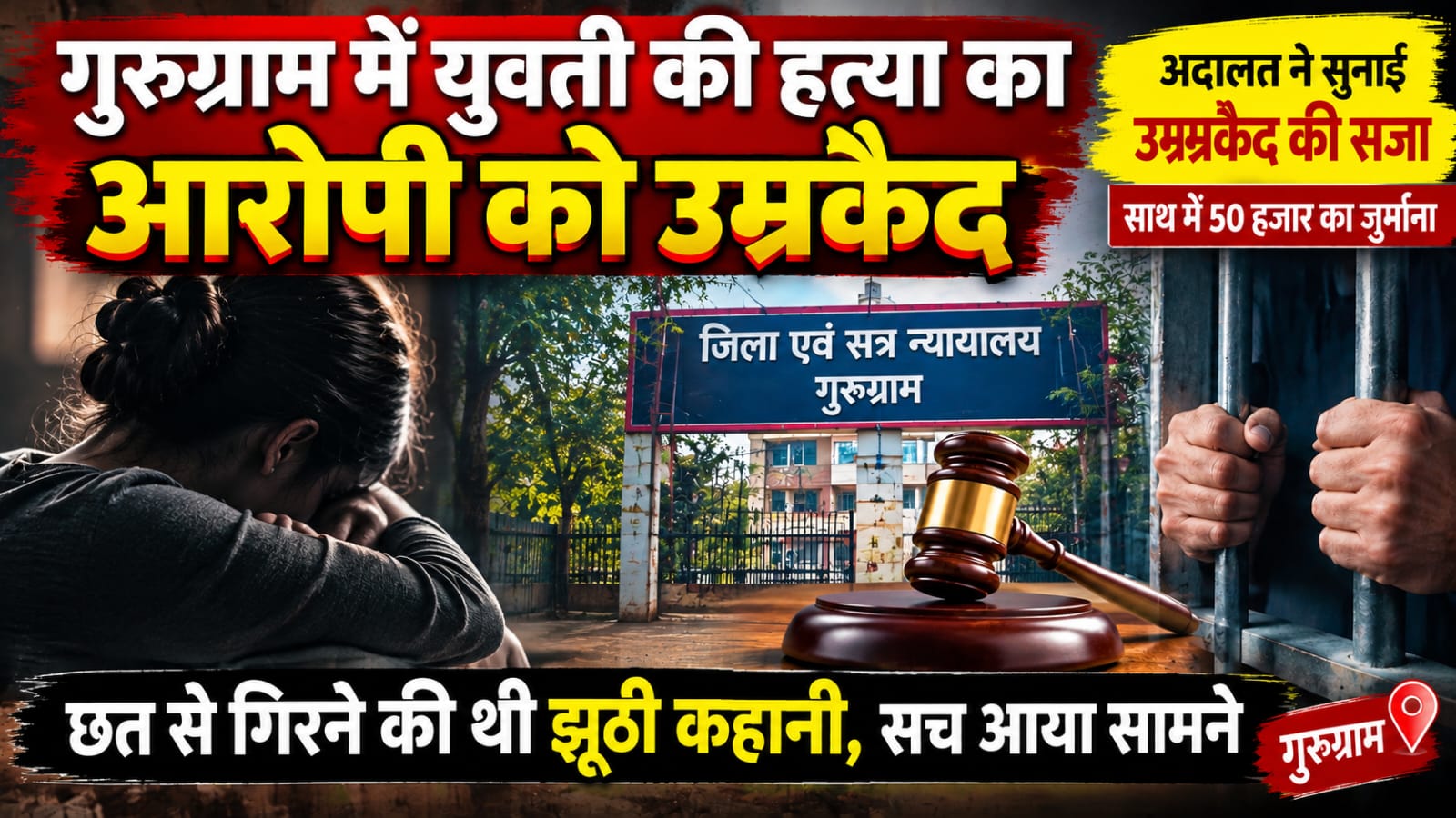गुरुग्राम में युवती की हत्या के मामले में आरोपी को उम्रकैद