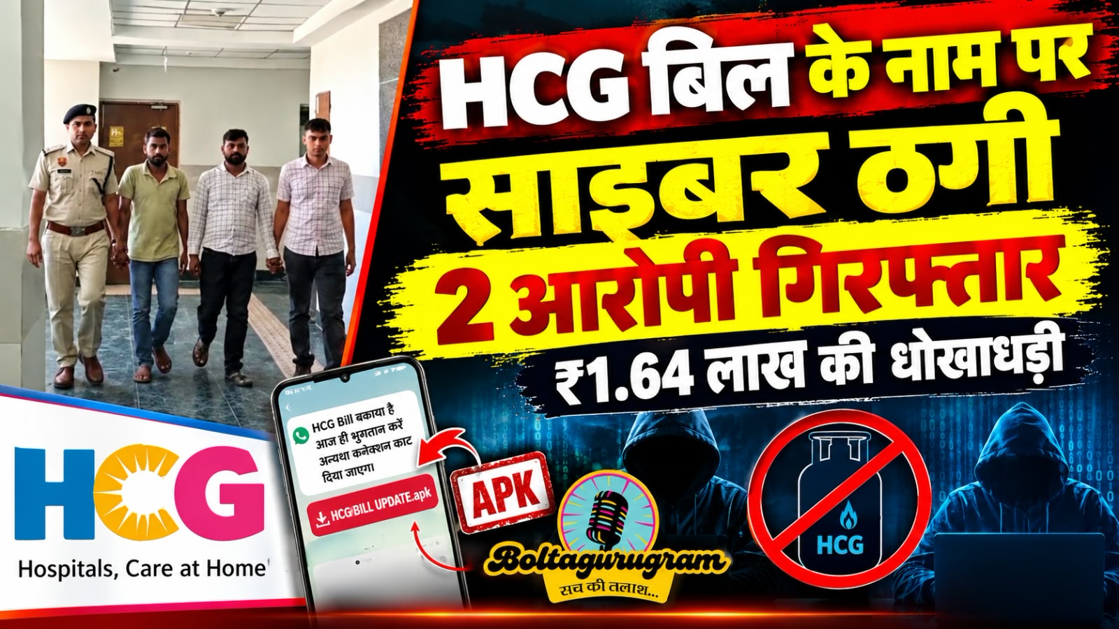 गुरुग्राम में HCG गैस कनेक्शन काटने का डर दिखाकर ₹1.64 लाख की साइबर ठगी, बिहार से 2 आरोपी गिरफ्तार